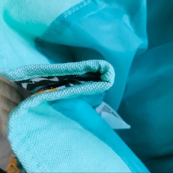 No Boundaries Green Palm Leaf Rope Tote Beach Bag - Picture 10 of 10